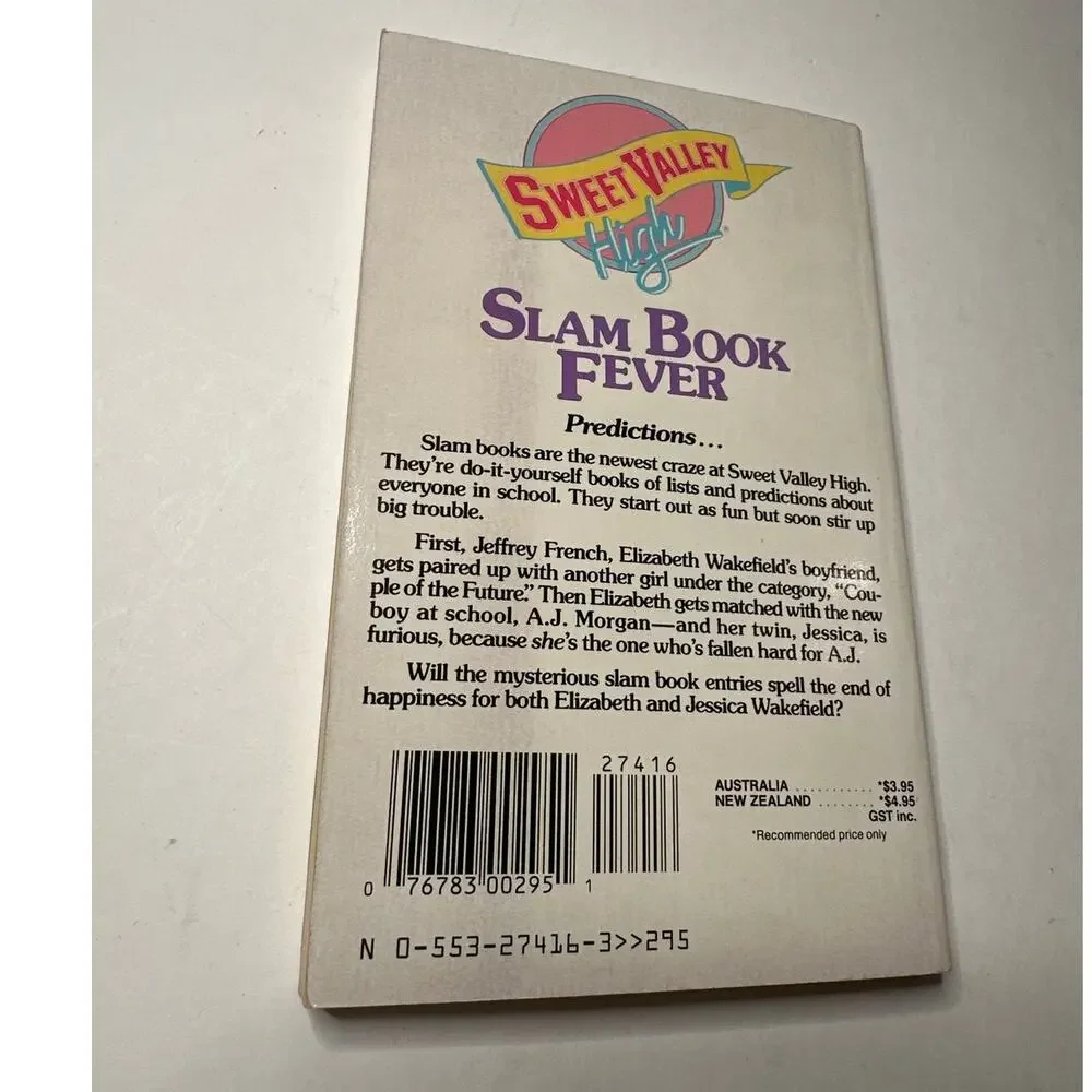 Sweet Valley High 1ST Edition First Print Book #48 Slam Book Fever Vintage 1980s